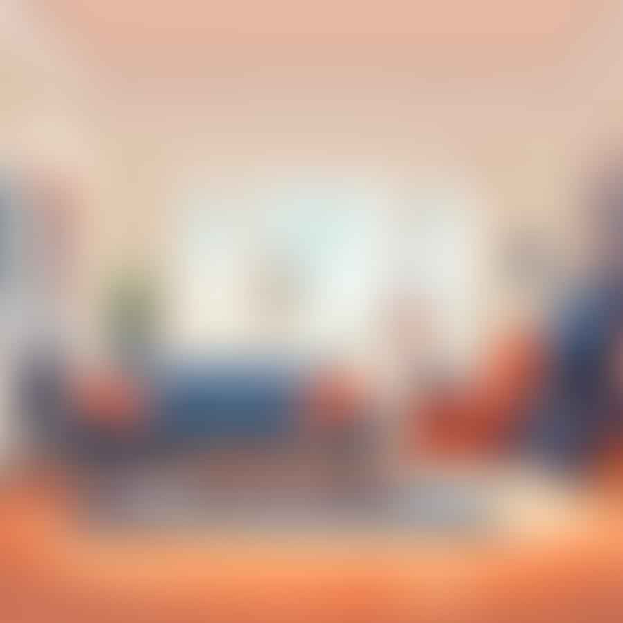 A spacious living room cleared for Nerf play